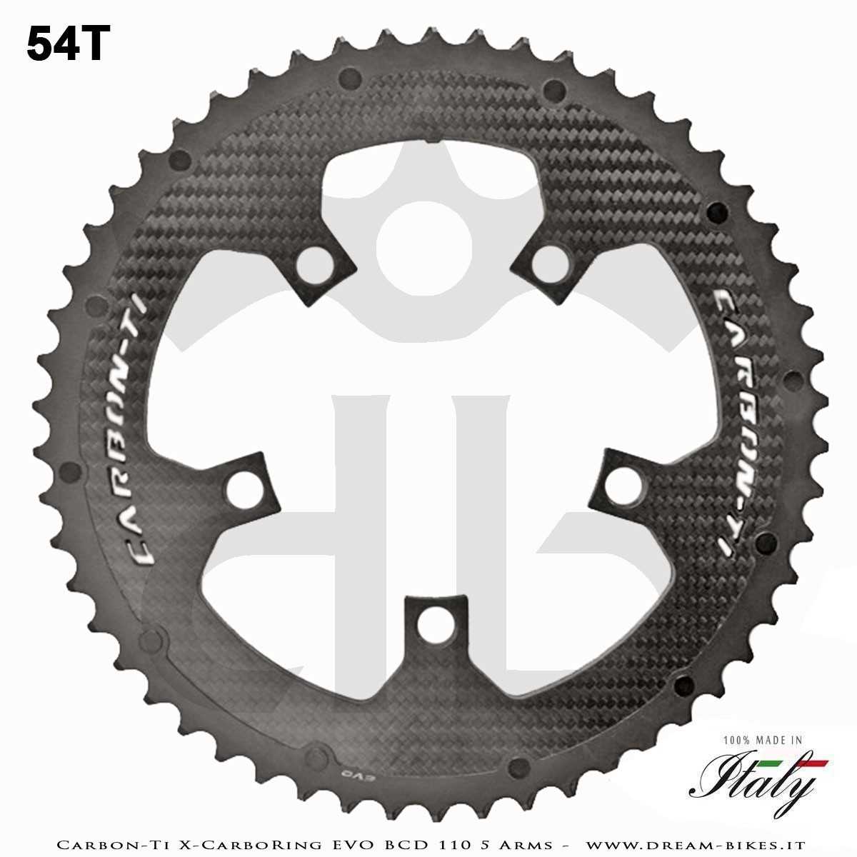 Carbon-Ti X-CarboRing EVO BCD 110 mm (5 Bracci) Corona Ultraleggera In Alluminio/Carbonio