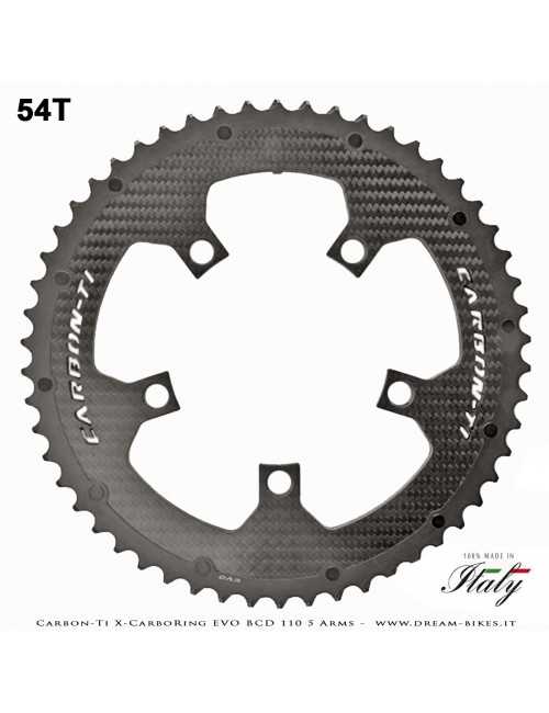 Carbon-Ti X-CarboRing EVO BCD 110 mm (5 Bracci) Corona Ultraleggera In Alluminio/Carbonio