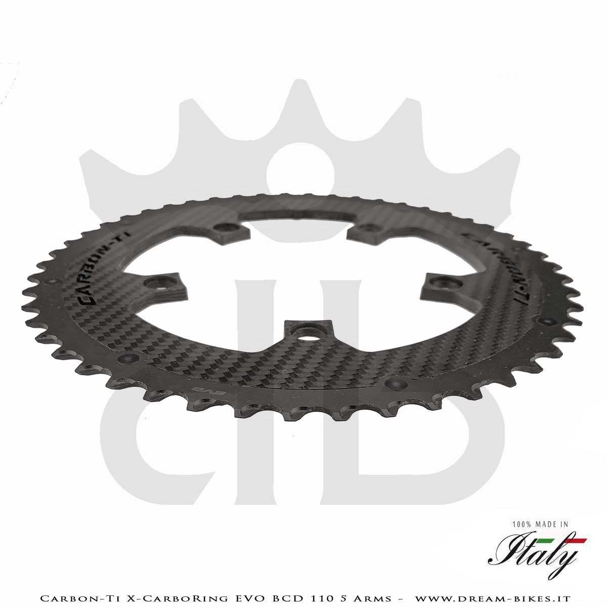 Carbon-Ti X-CarboRing EVO BCD 110 mm (5 Arms) Ultralight Aluminum/Carbon Chainring