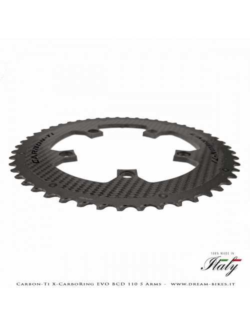 Carbon-Ti X-CarboRing EVO BCD 110 mm (5 Bracci) Corona Ultraleggera In Alluminio/Carbonio