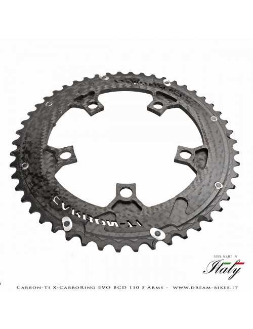 Carbon-Ti X-CarboRing EVO BCD 110 mm (5 Arms) Ultralight Aluminum/Carbon Chainring