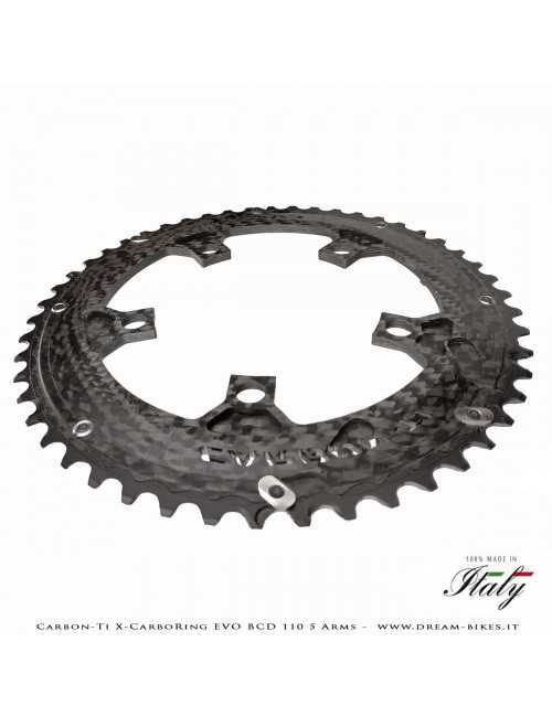 Carbon-Ti X-CarboRing EVO BCD 110 mm (5 Bracci) Corona Ultraleggera In Alluminio/Carbonio