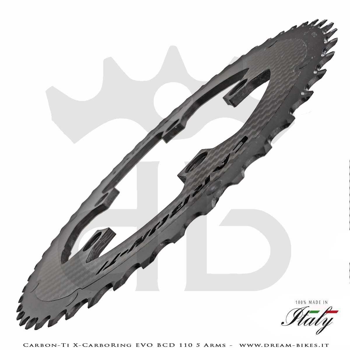 Carbon-Ti X-CarboRing EVO BCD 110 mm (5 Bracci) Corona Ultraleggera In Alluminio/Carbonio