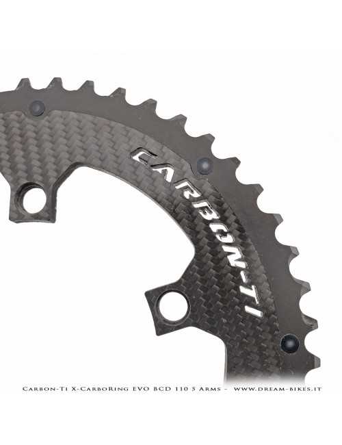 Carbon-Ti X-CarboRing EVO BCD 110 mm (5 Bracci) Corona Ultraleggera In Alluminio/Carbonio