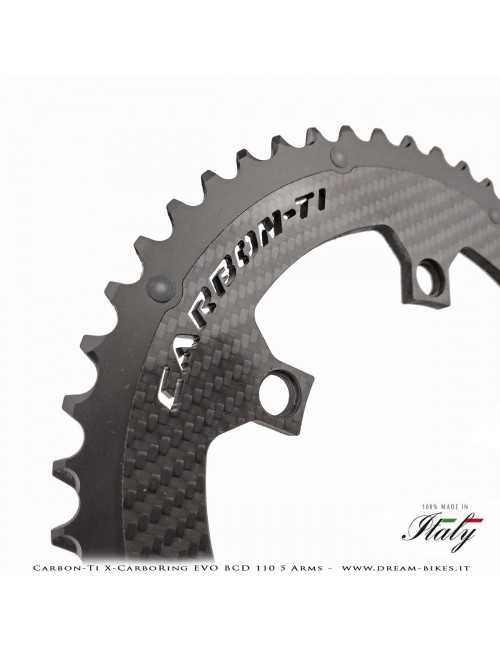 Carbon-Ti X-CarboRing EVO BCD 110 mm (5 Arms) Ultralight Aluminum/Carbon Chainring