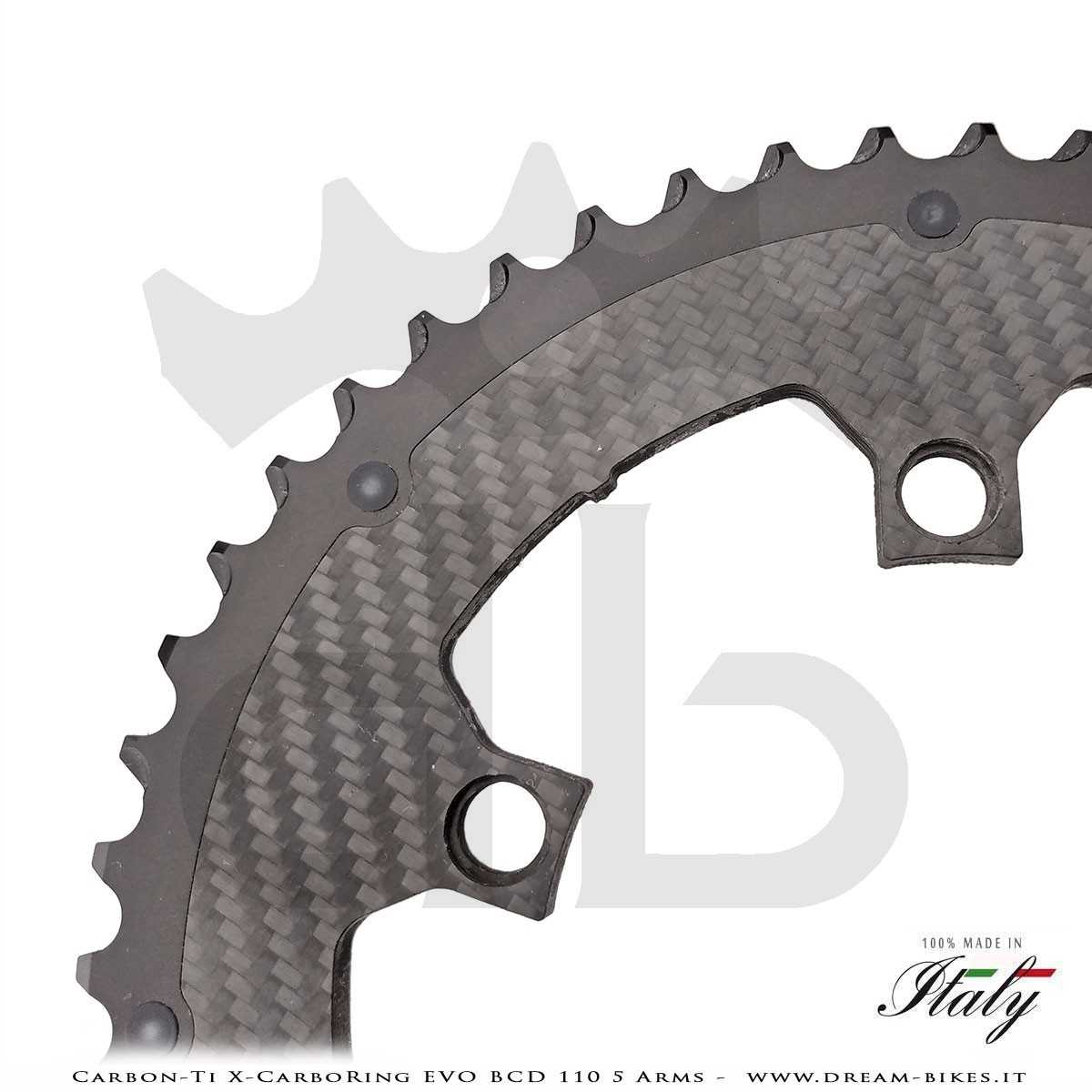 Carbon-Ti X-CarboRing EVO BCD 110 mm (5 Bracci) Corona Ultraleggera In Alluminio/Carbonio