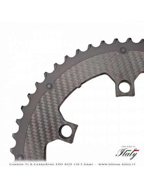 Carbon-Ti X-CarboRing EVO BCD 110 mm (5 Bracci) Corona Ultraleggera In Alluminio/Carbonio