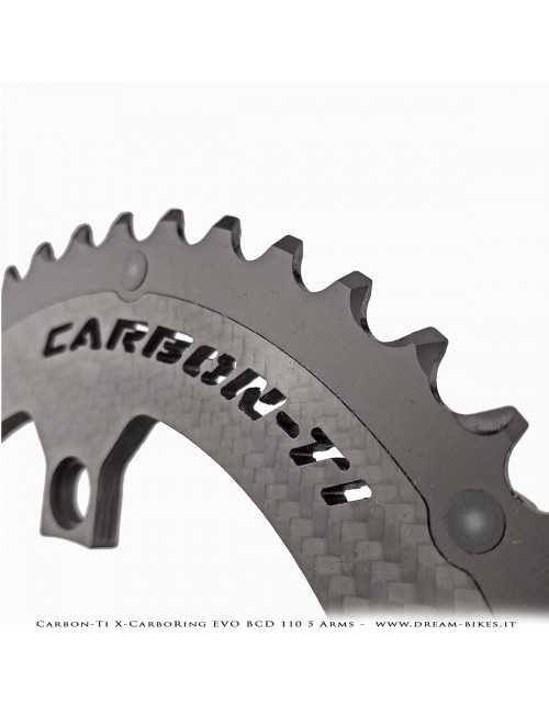 Carbon-Ti X-CarboRing EVO BCD 110 mm (5 Bracci) Corona Ultraleggera In Alluminio/Carbonio