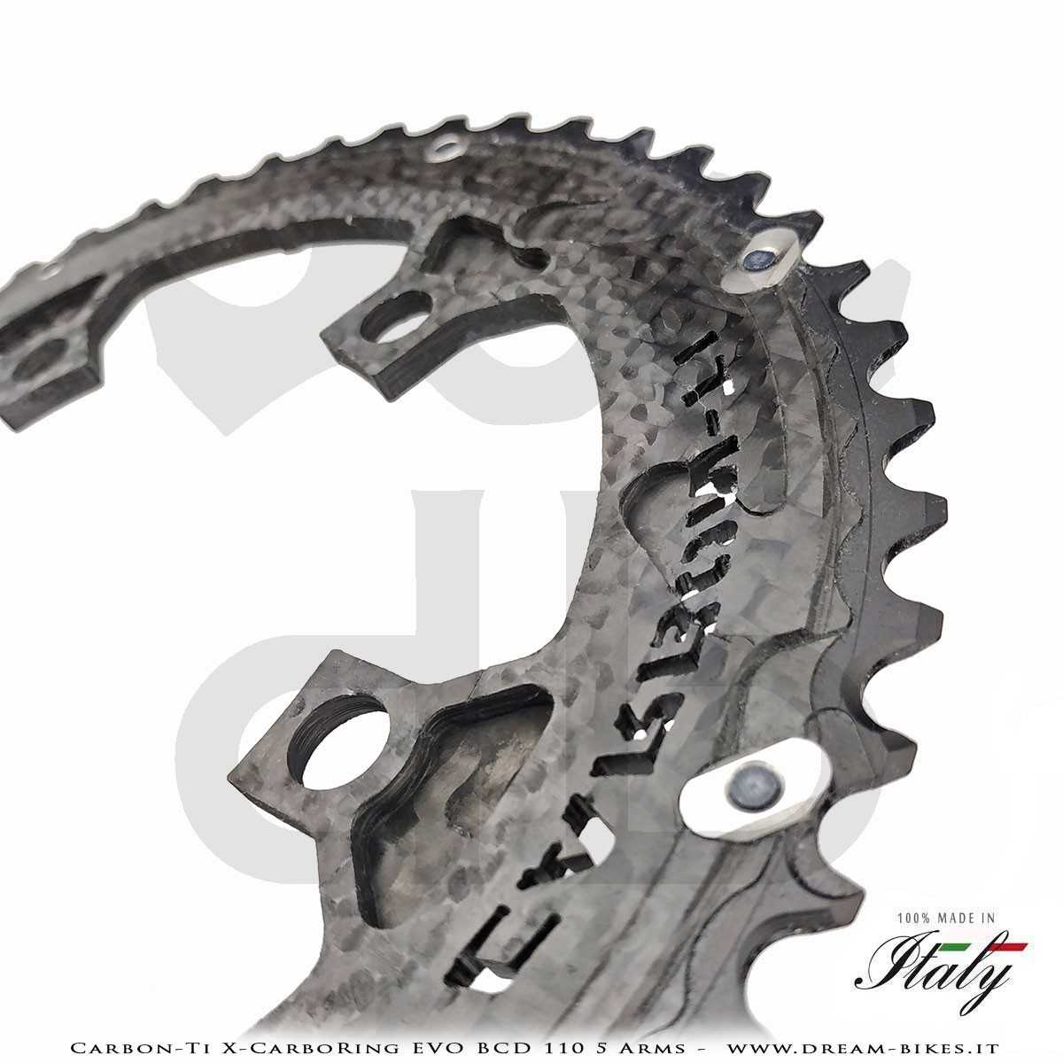Carbon-Ti X-CarboRing EVO BCD 110 mm (5 Arms) Ultralight Aluminum/Carbon Chainring