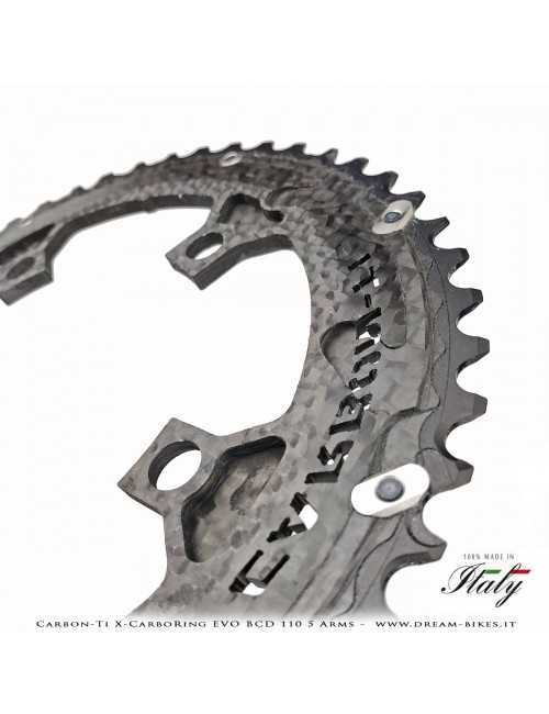Carbon-Ti X-CarboRing EVO BCD 110 mm (5 Bracci) Corona Ultraleggera In Alluminio/Carbonio