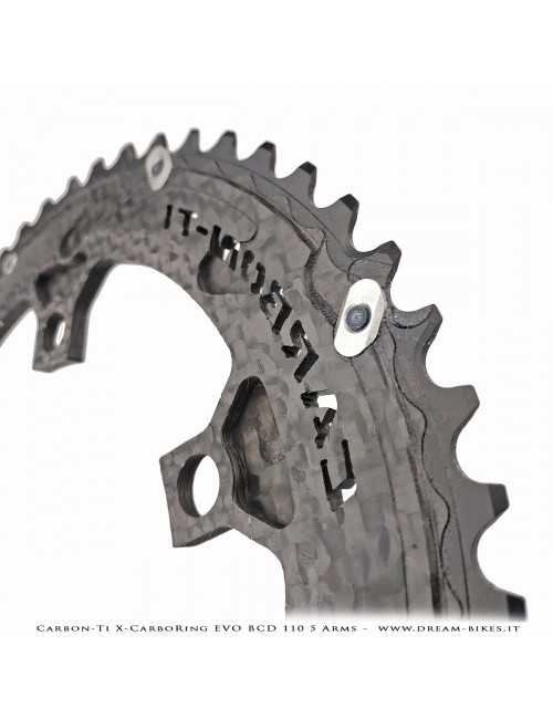 Carbon-Ti X-CarboRing EVO BCD 110 mm (5 Bracci) Corona Ultraleggera In Alluminio/Carbonio