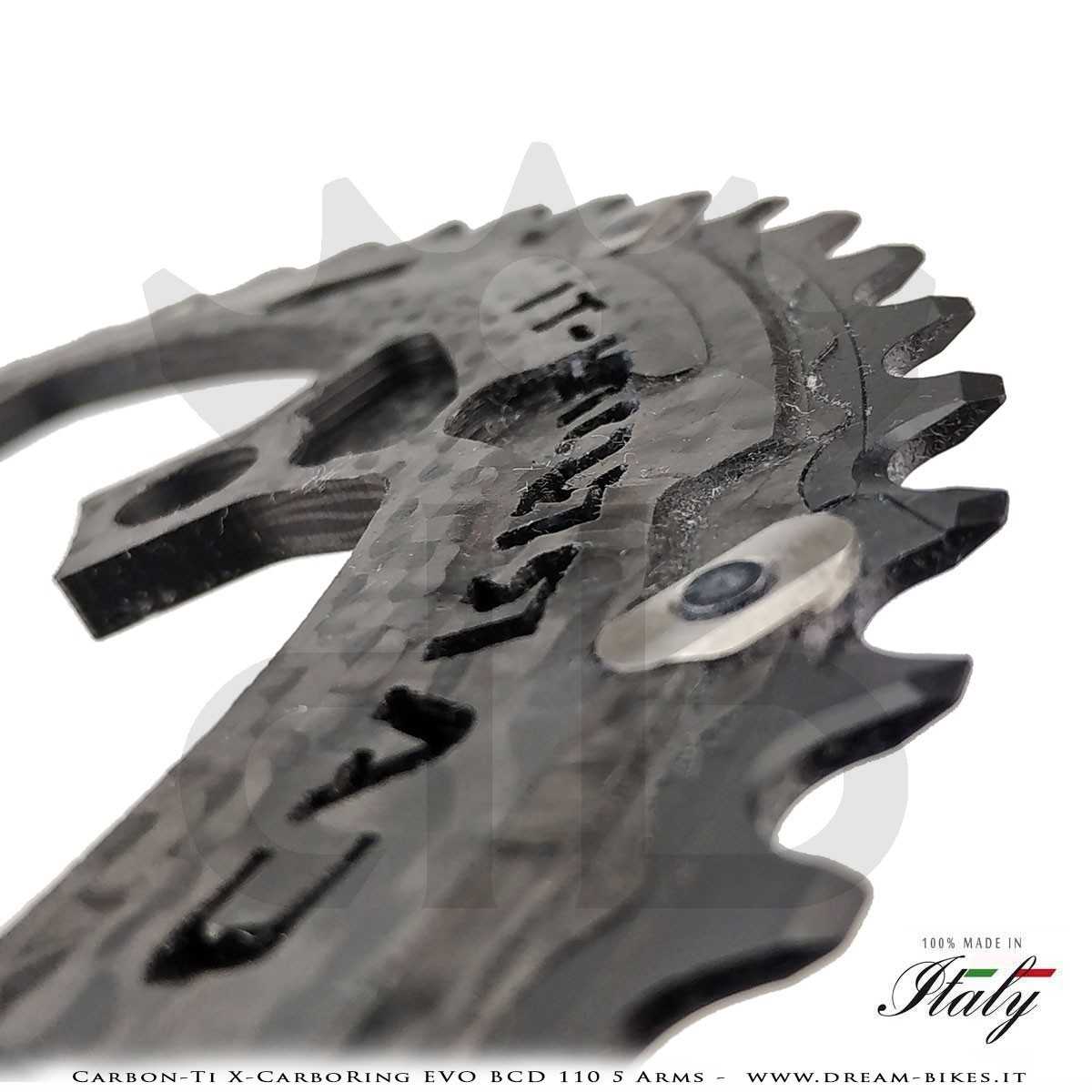 Carbon-Ti X-CarboRing EVO BCD 110 mm (5 Bracci) Corona Ultraleggera In Alluminio/Carbonio