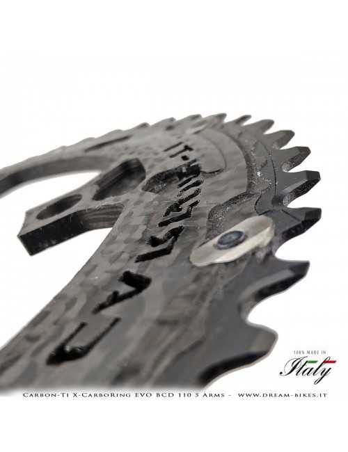 Carbon-Ti X-CarboRing EVO BCD 110 mm (5 Bracci) Corona Ultraleggera In Alluminio/Carbonio