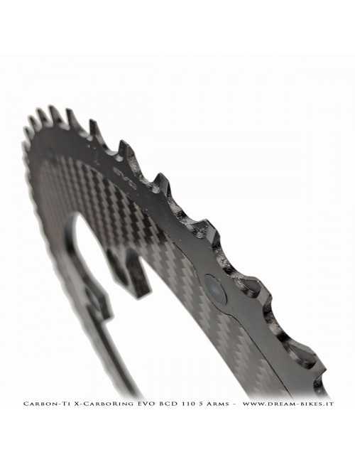 Carbon-Ti X-CarboRing EVO BCD 110 mm (5 Bracci) Corona Ultraleggera In Alluminio/Carbonio