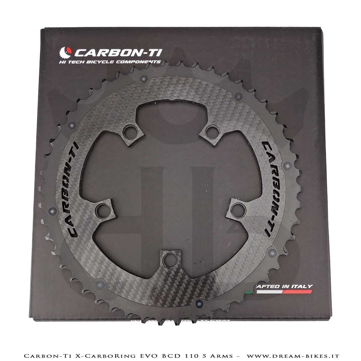 Carbon-Ti X-CarboRing EVO BCD 110 mm (5 Bracci) Corona Ultraleggera In Alluminio/Carbonio