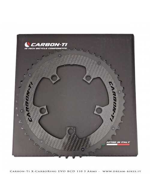 Carbon-Ti X-CarboRing EVO BCD 110 mm (5 Bracci) Corona Ultraleggera In Alluminio/Carbonio