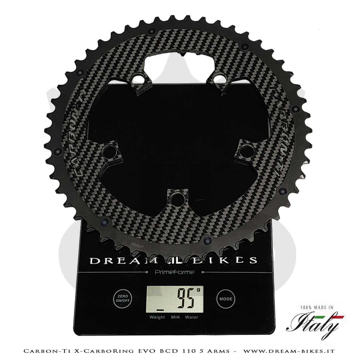 Carbon-Ti X-CarboRing EVO BCD 110 mm (5 Bracci) Corona Ultraleggera In Alluminio/Carbonio