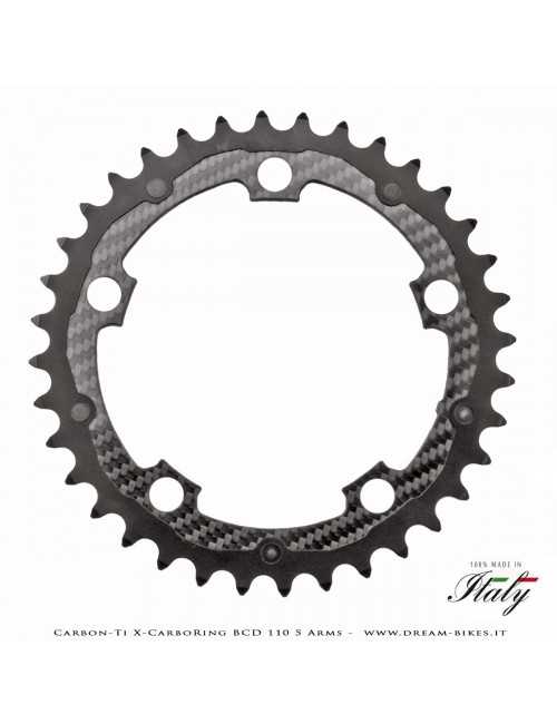 Carbon-Ti X-CarboRing BCD 110 mm (5 Arms) Ultralight Aluminum/Carbon Chainring