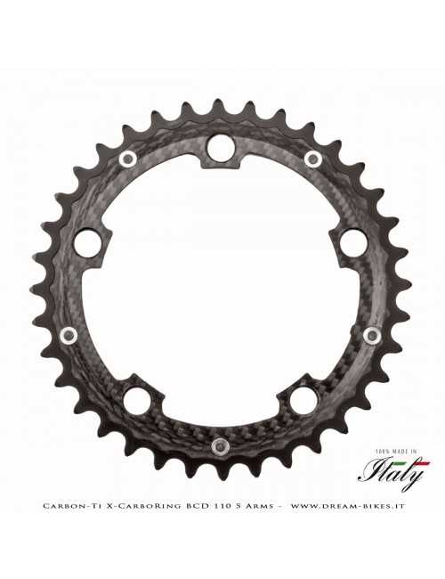 Carbon-Ti X-CarboRing BCD 110 mm (5 Arms) Ultralight Aluminum/Carbon Chainring