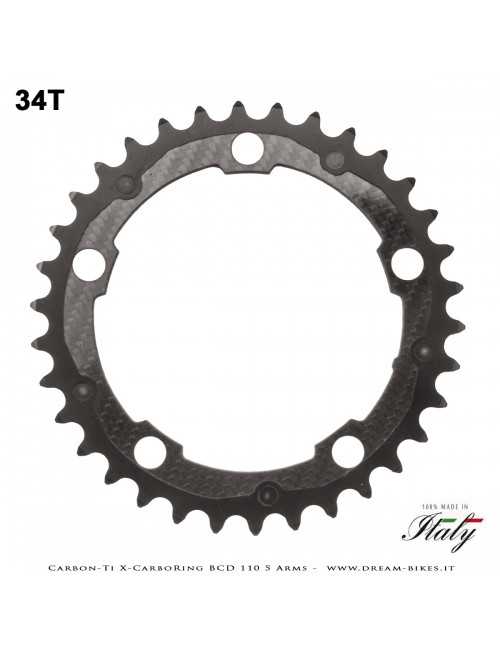 Carbon-Ti X-CarboRing BCD 110 mm (5 Bracci) Corona Ultraleggera In Alluminio/Carbonio