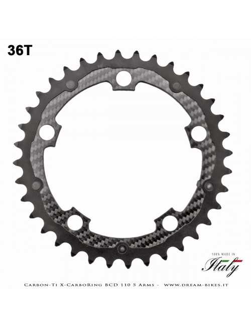 Carbon-Ti X-CarboRing BCD 110 mm (5 Arms) Ultralight Aluminum/Carbon Chainring