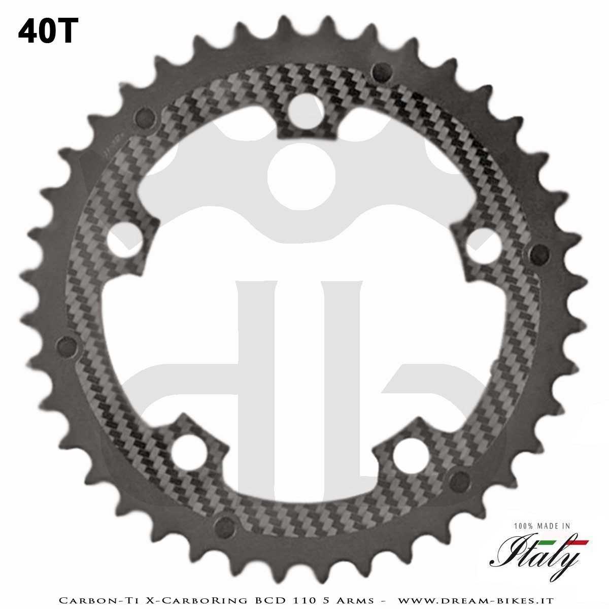 Carbon-Ti X-CarboRing BCD 110 mm (5 Arms) Ultralight Aluminum/Carbon Chainring