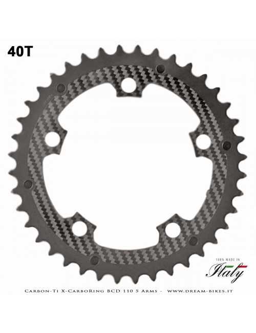 Carbon-Ti X-CarboRing BCD 110 mm (5 Arms) Ultralight Aluminum/Carbon Chainring