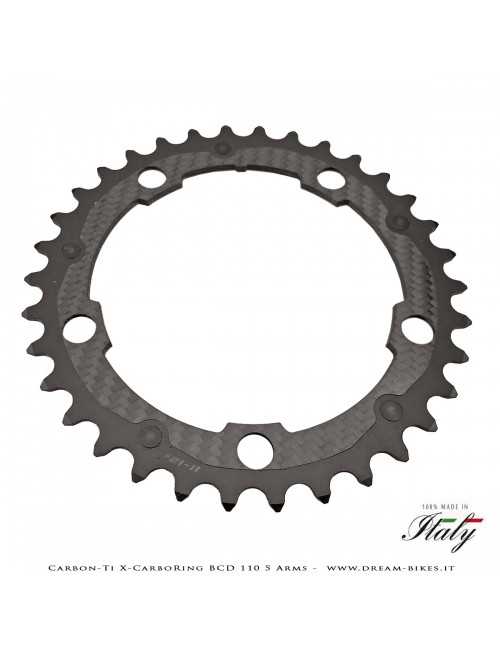 Carbon-Ti X-CarboRing BCD 110 mm (5 Arms) Ultralight Aluminum/Carbon Chainring