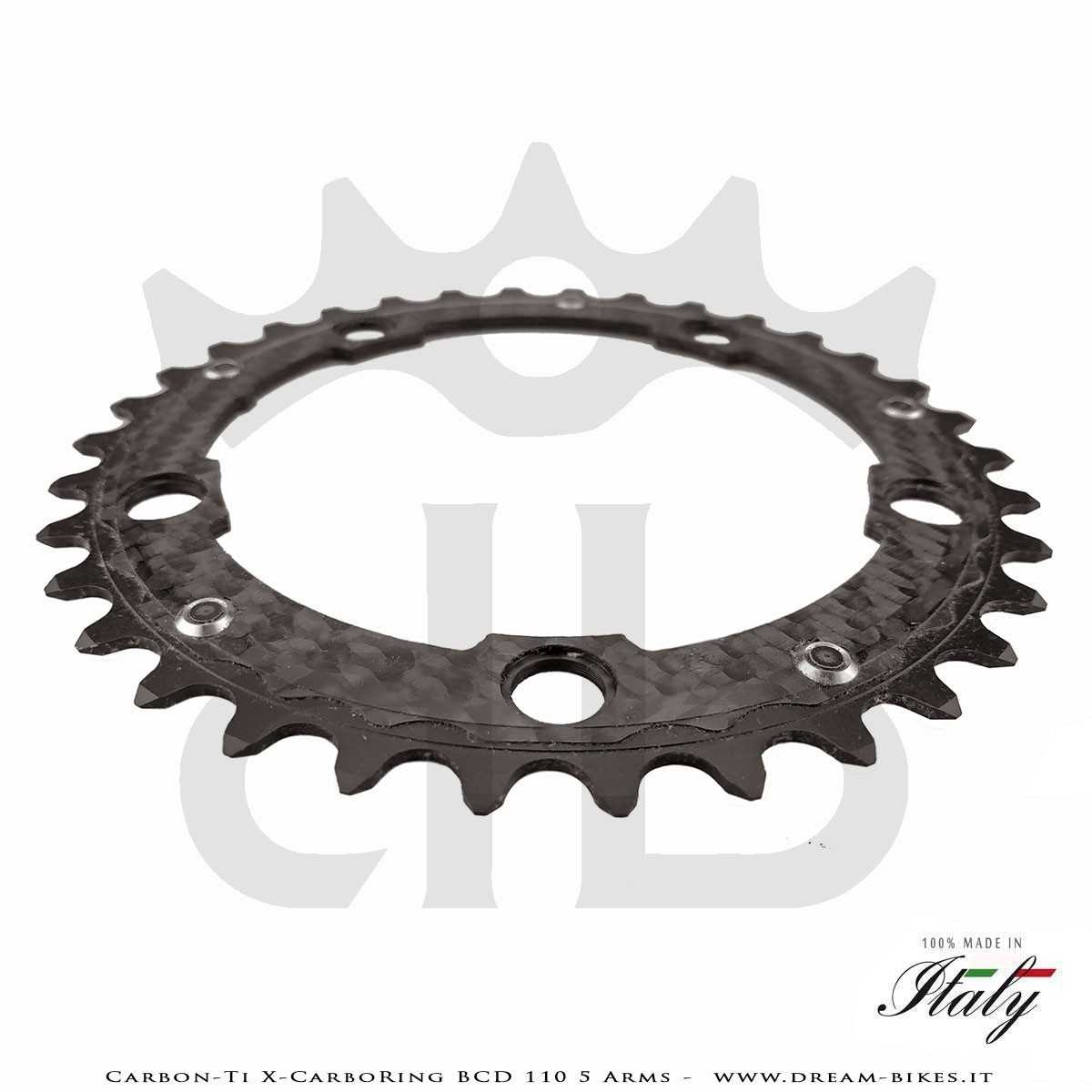 Carbon-Ti X-CarboRing BCD 110 mm (5 Bracci) Corona Ultraleggera In Alluminio/Carbonio