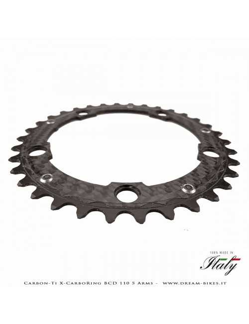 Carbon-Ti X-CarboRing BCD 110 mm (5 Arms) Ultralight Aluminum/Carbon Chainring