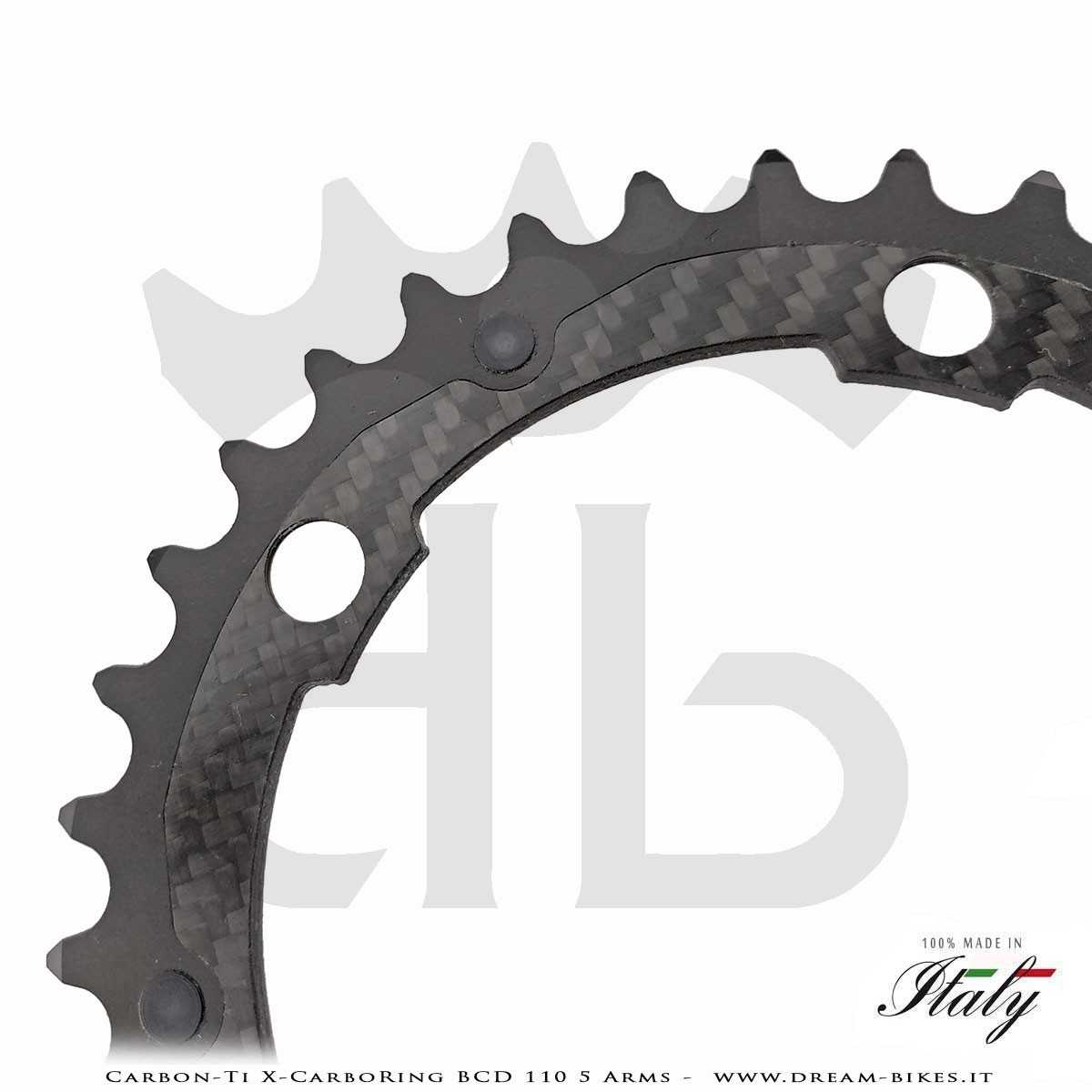 Carbon-Ti X-CarboRing BCD 110 mm (5 Arms) Ultralight Aluminum/Carbon Chainring