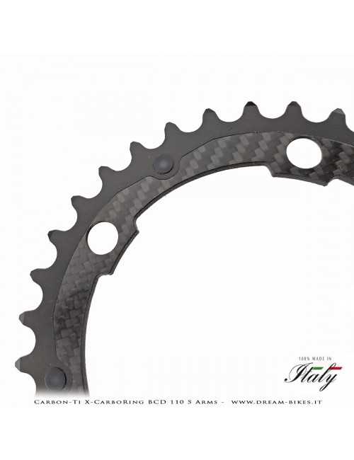 Carbon-Ti X-CarboRing BCD 110 mm (5 Arms) Ultralight Aluminum/Carbon Chainring