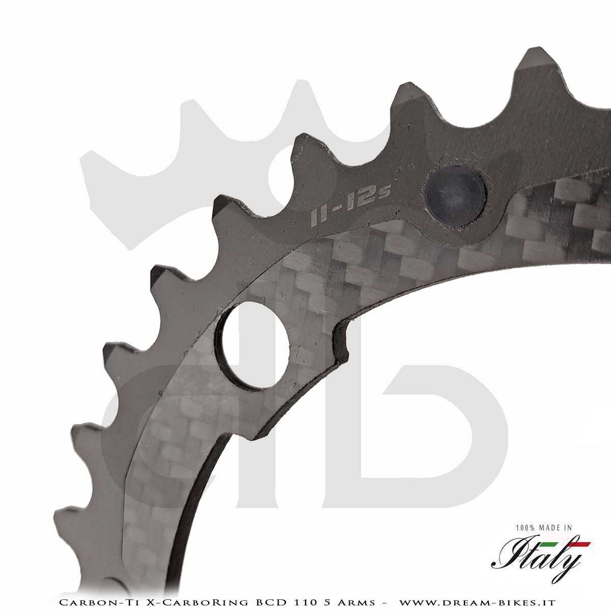 Carbon-Ti X-CarboRing BCD 110 mm (5 Bracci) Corona Ultraleggera In Alluminio/Carbonio