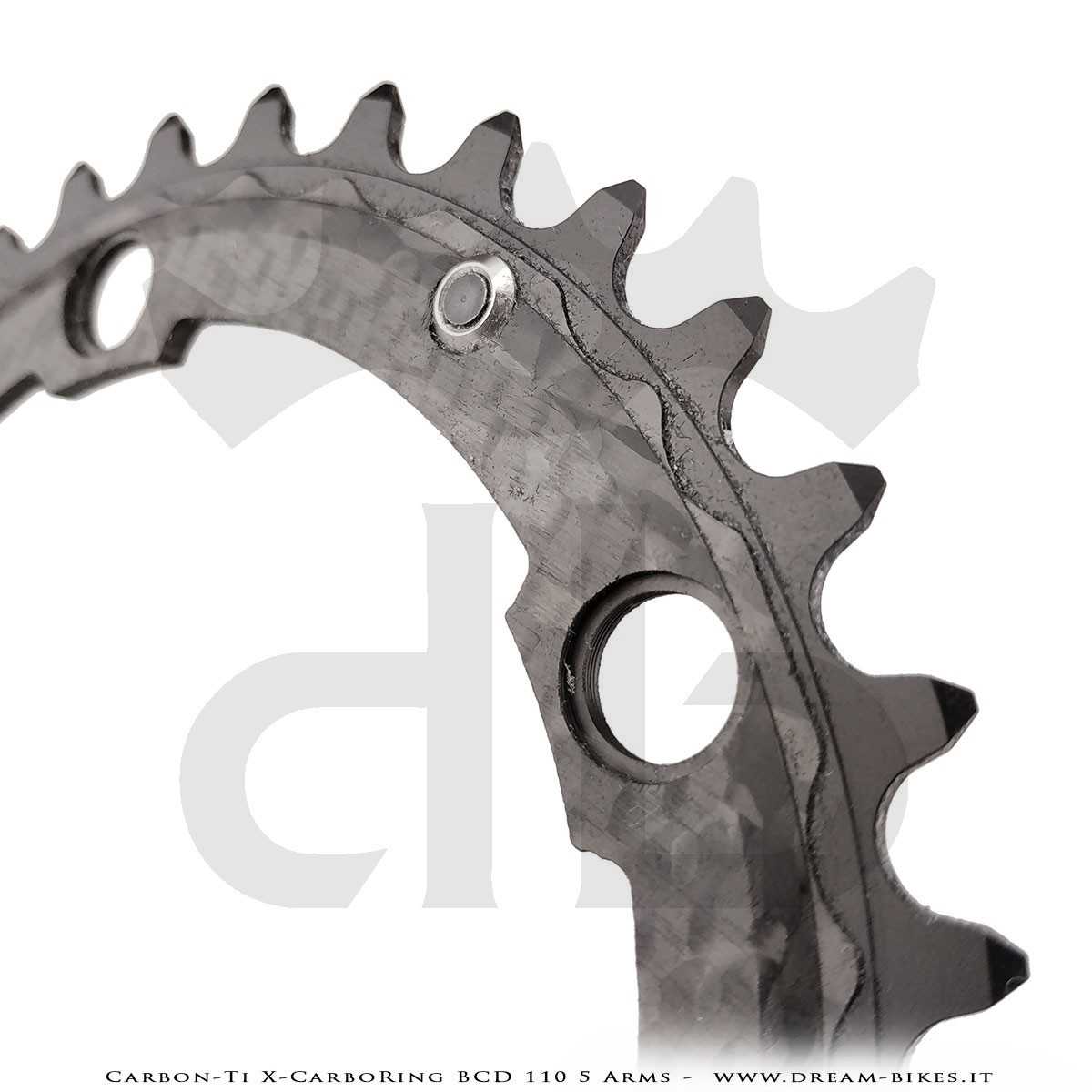 Carbon-Ti X-CarboRing BCD 110 mm (5 Bracci) Corona Ultraleggera In Alluminio/Carbonio