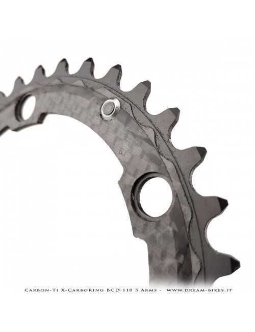 Carbon-Ti X-CarboRing BCD 110 mm (5 Bracci) Corona Ultraleggera In Alluminio/Carbonio