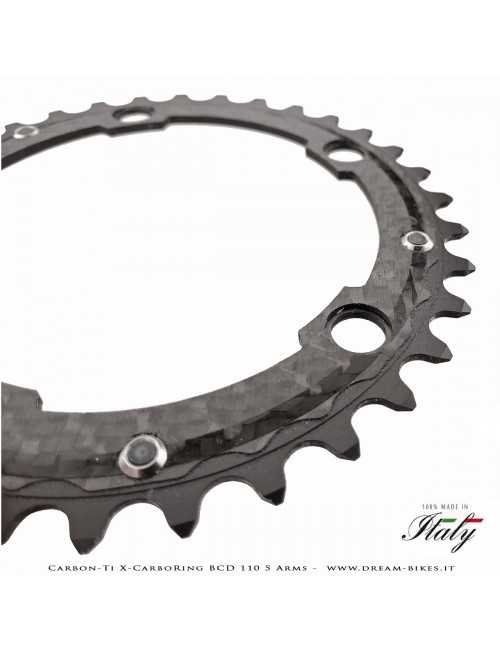 Carbon-Ti X-CarboRing BCD 110 mm (5 Bracci) Corona Ultraleggera In Alluminio/Carbonio