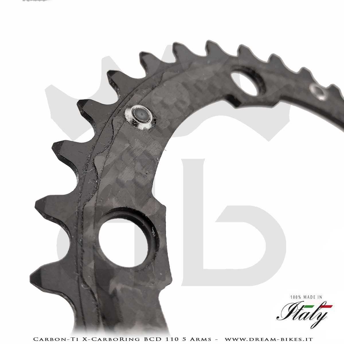 Carbon-Ti X-CarboRing BCD 110 mm (5 Bracci) Corona Ultraleggera In Alluminio/Carbonio