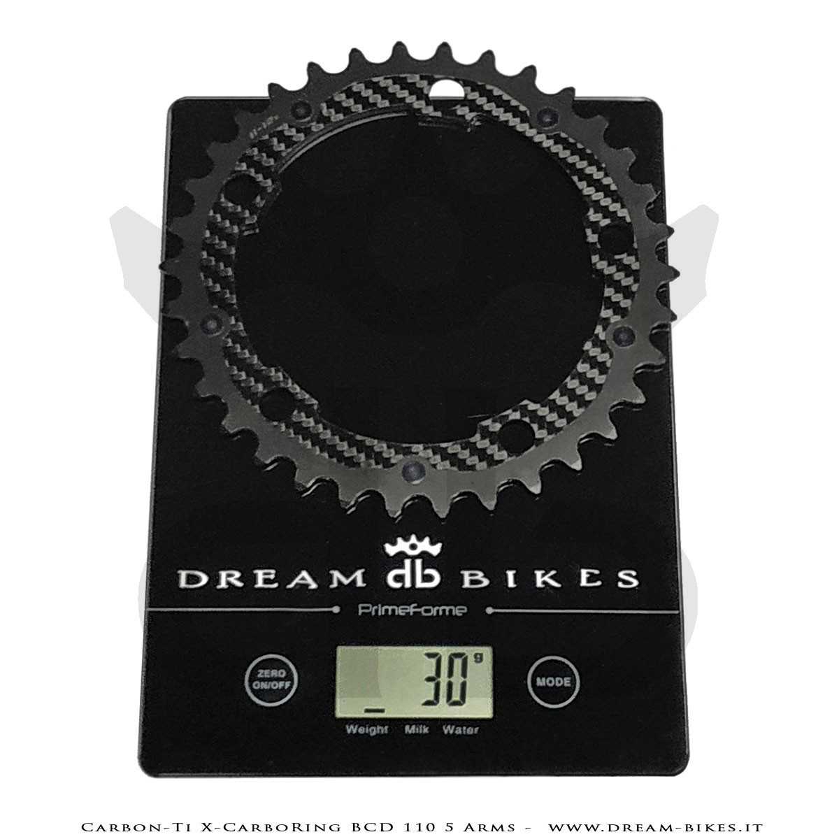 Carbon-Ti X-CarboRing BCD 110 mm (5 Arms) Ultralight Aluminum/Carbon Chainring