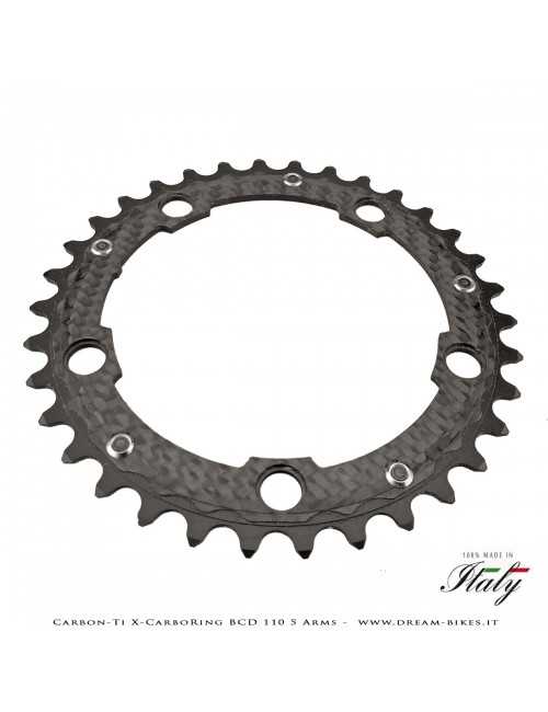 Carbon-Ti X-CarboRing BCD 110 mm (5 Arms) Ultralight Aluminum/Carbon Chainring