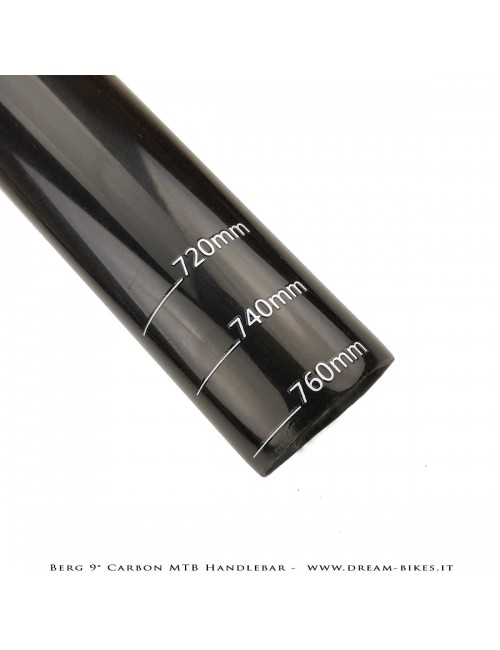 PORTE (ex BERG) Hrunting Curva Manubrio Carbon MTB Flat 9° 105 gr.