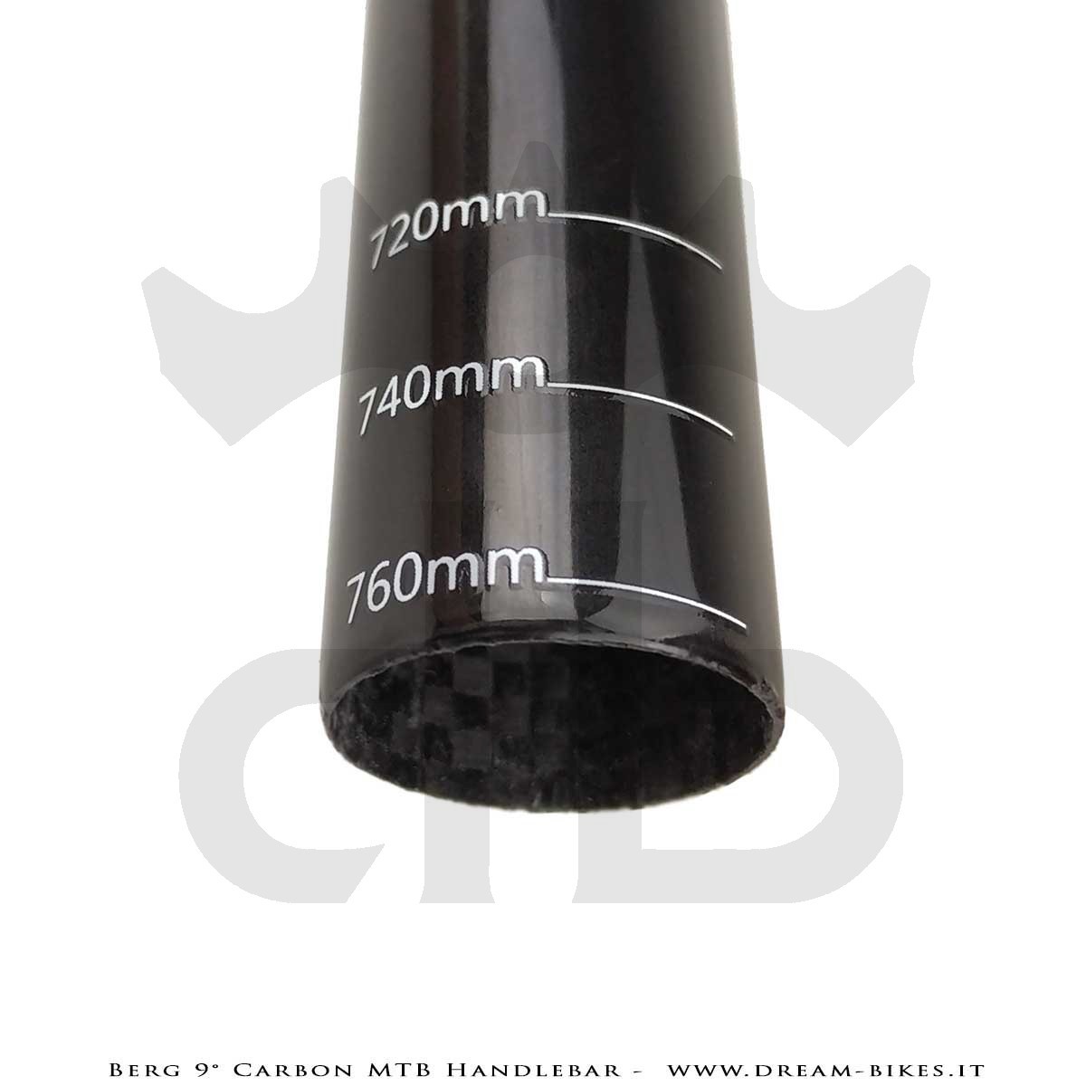 PORTE (ex BERG) Hrunting Curva Manubrio Carbon MTB Flat 9° 105 gr.