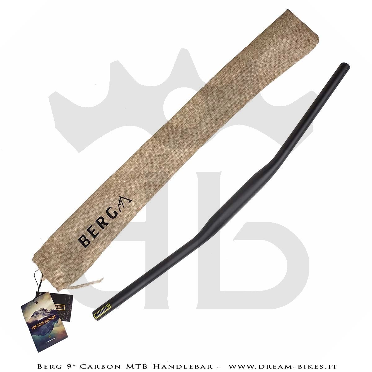 PORTE (ex BERG) Hrunting MTB Carbon Handlebar Flatbar 9° 105 gr.