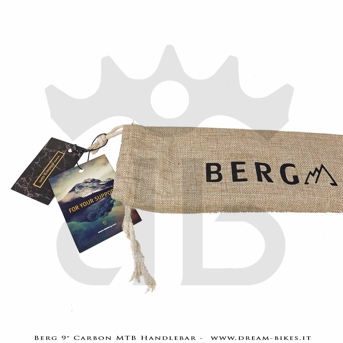 PORTE (ex BERG) Hrunting Curva Manubrio Carbon MTB Flat 9° 105 gr.