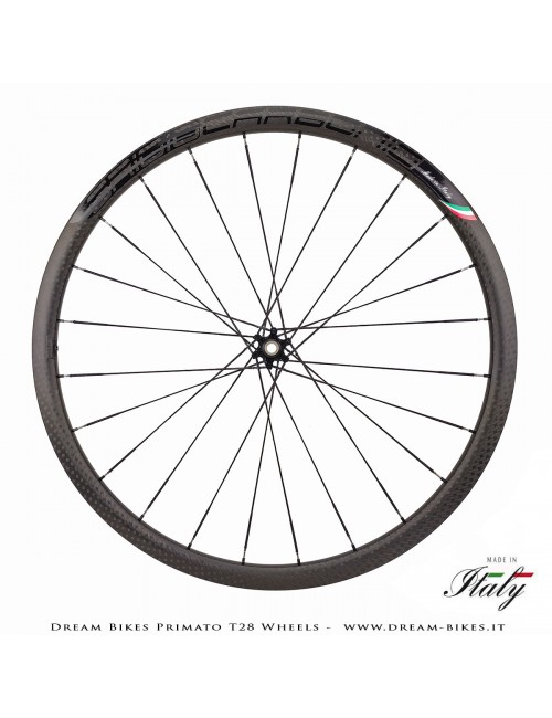 GrigioCarbonio Primato T28 Disc Tubular Wheels - 820 gr.