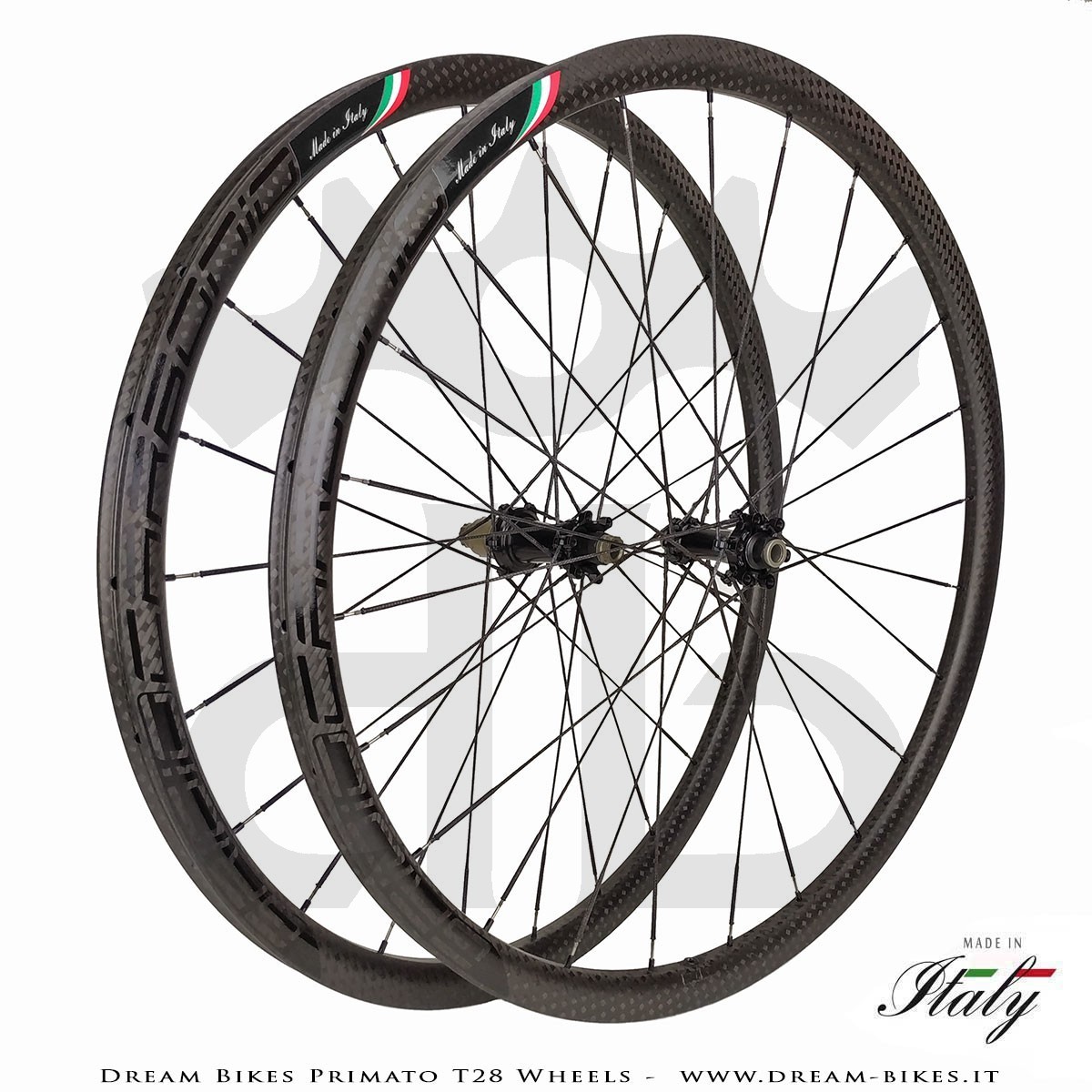 GrigioCarbonio Primato T28 Disc Tubular Wheels - 820 gr.