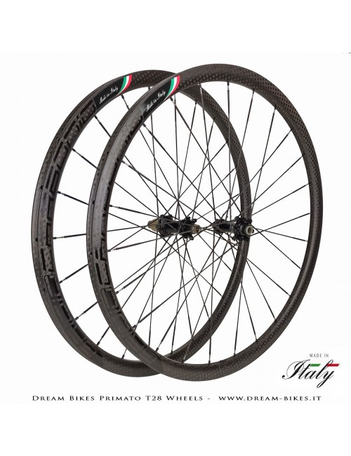 GrigioCarbonio Primato T28 Disc Tubular Wheels - 820 gr.