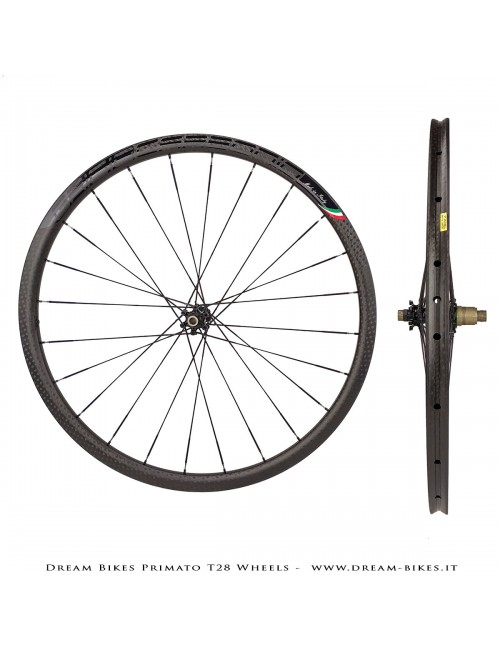 GrigioCarbonio Primato T28 Ruote Disc Tubolare - 820 gr.