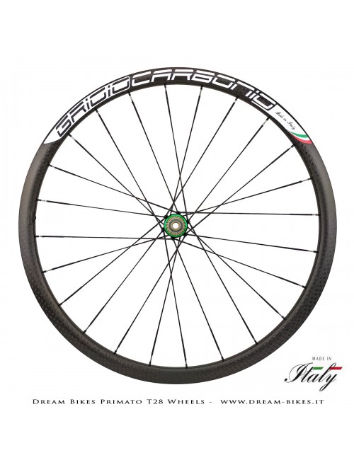 GrigioCarbonio Primato T28 Ruote Disc Tubolare - 820 gr.