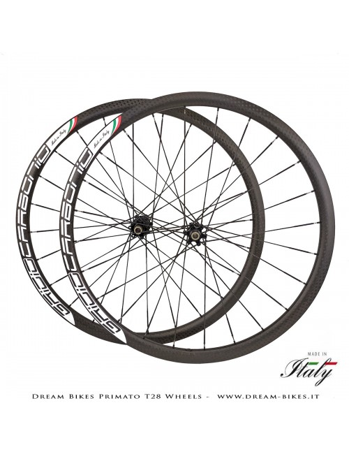 GrigioCarbonio Primato T28 Disc Tubular Wheels - 820 gr.