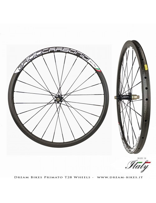 GrigioCarbonio Primato T28 Disc Tubular Wheels - 820 gr.